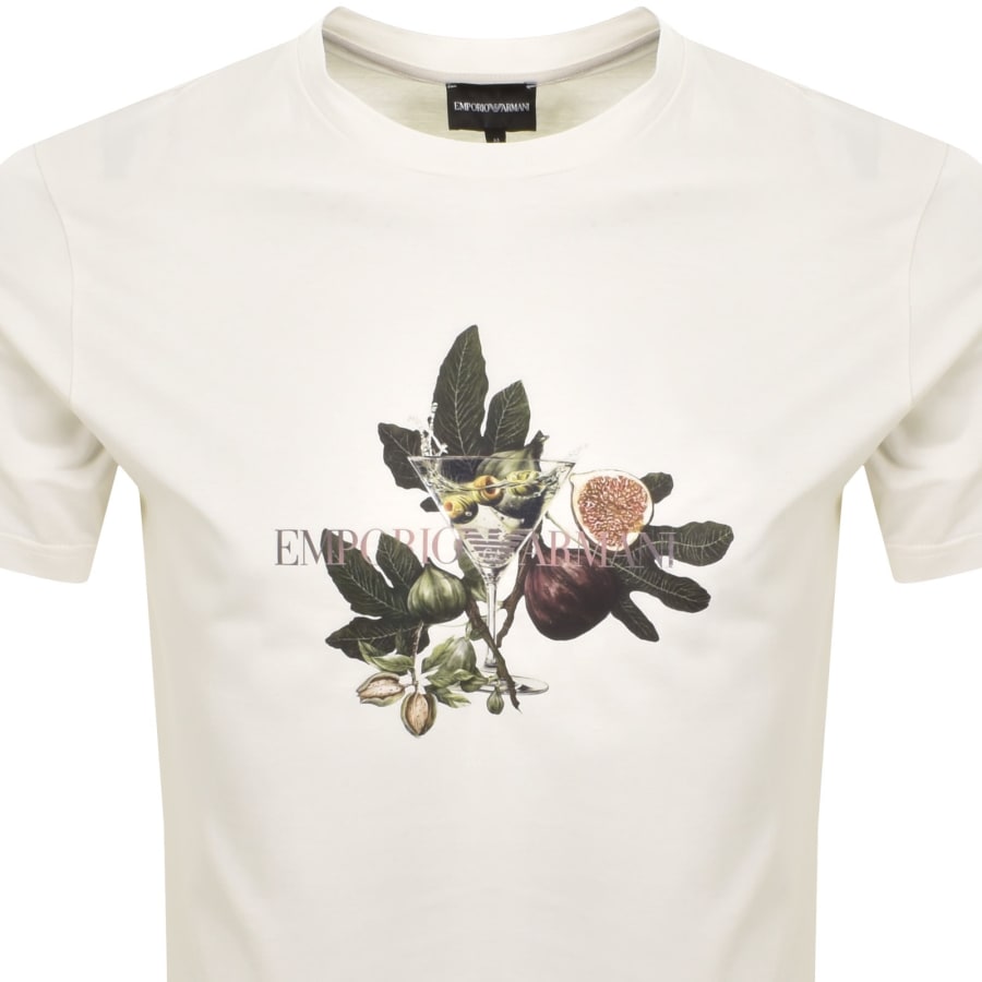 Emporio Armani Graphic Print T Shirt Star White | Mainline Menswear us